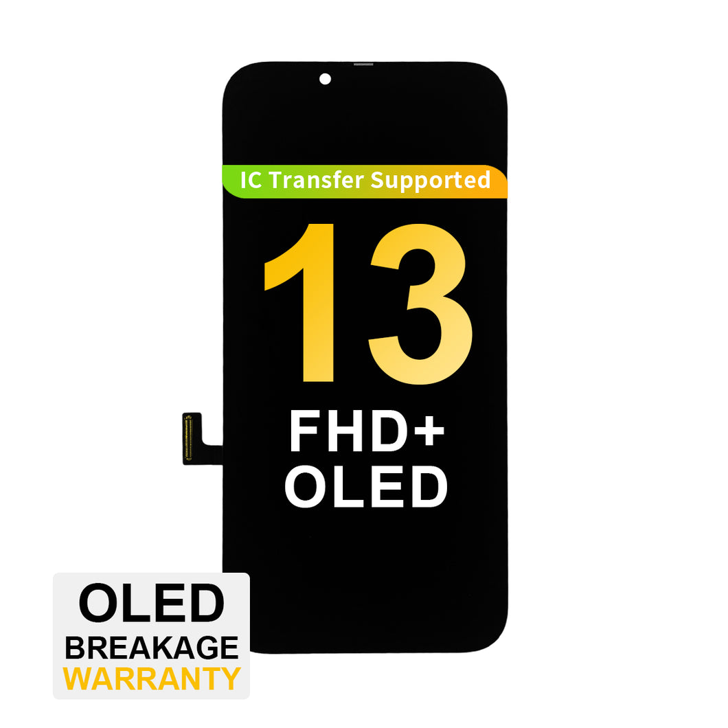 (MP+) FHD+ Hard OLED Assembly for iPhone 13 - Black (Top Quality)