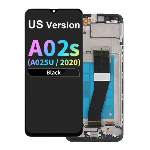 FOG LCD Assembly with Frame for Samsung Galaxy A02s (A025U / 2020) (US Version) - Black