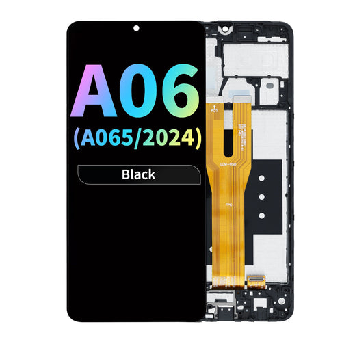 FOG LCD Assembly with Frame for Samsung Galaxy A06 (A065 / 2024) - Black