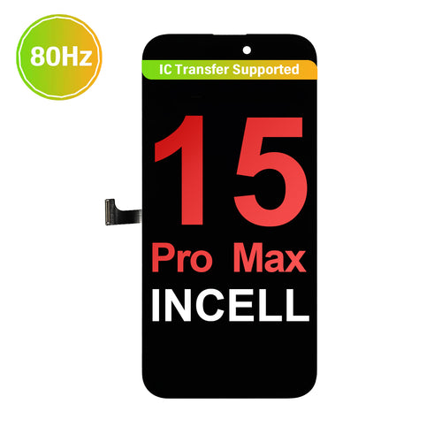 (ACE) InCell LCD Assembly for iPhone 15 Pro Max - Black (80 Hz)