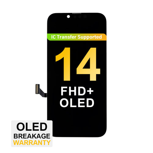 (MP+) FHD+ Hard OLED Assembly for iPhone 14 - Black (Top Quality)