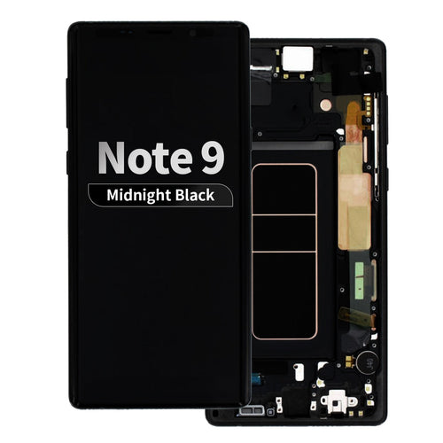 Refurbished OLED Assembly with Frame for Samsung Galaxy Note 9 - Midnight Black