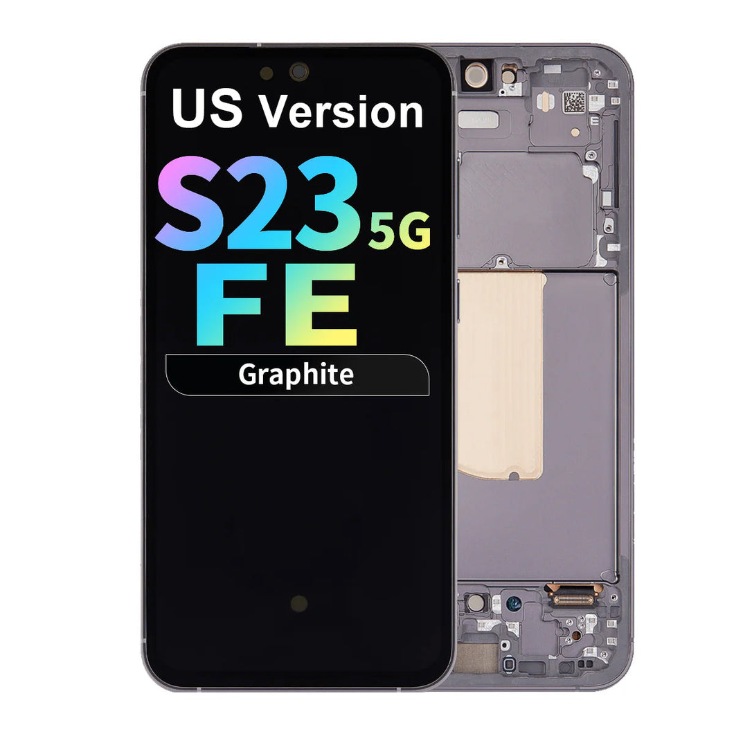 Refurbished OLED Assembly with Frame for Samsung Galaxy S23 FE 5G (US Version) - Graphite